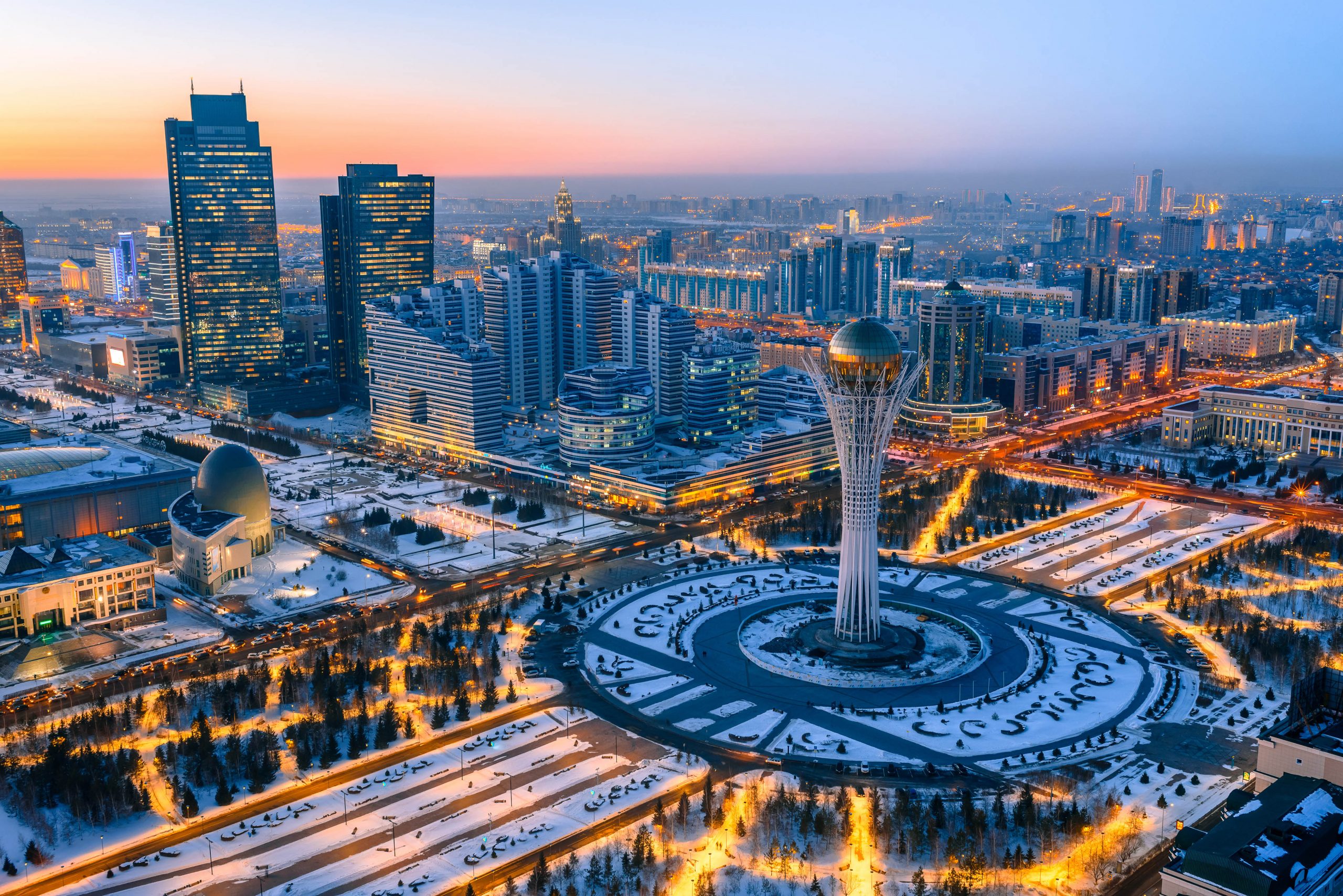 متعة الثلوج في كازاخستان